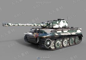 二战德国虎式坦克重型战车高精度3D模型