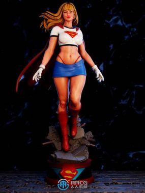 女超人长发短裙形象DC动漫角色雕刻手办3D打印模型