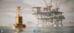 科幻石油钻井平台模块化工业环境场景虚幻引擎UE游戏素材