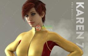Karen 7 Pro超级女英雄角色3D模型合集（DAZ Studio或者Poser）
