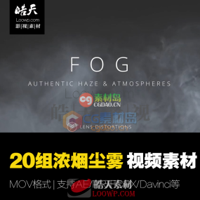 Fog 20组雾霾雾气烟雾朦胧4K高清视频素材 AE Pr FCPX