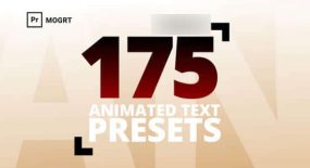 PR文本预设模板-175个文字标题进入退出动画预设