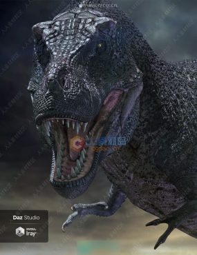 超级霸王龙恐龙DAZ 3D/Poser 3D模型+扩展模型合集