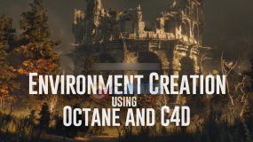 【C4D视频教程】使用Octane渲染器创建树林植物风景景观环境