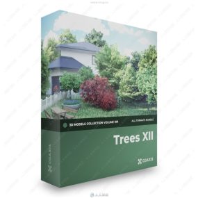 40组高精度夏季落叶树3D模型合集 CGAxis第109期