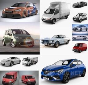 各类品牌汽车轿车卡车不同车型3D模型2021四月合集