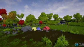 不同季节风格化绿植室外森林场景Unreal Engine游戏素材资源