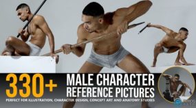 330张男性角色不同角度艺术姿势造型高清参考图合集
