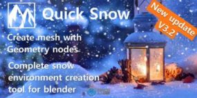 Quick Snow动态雪景雪花Blender插件V3.2版