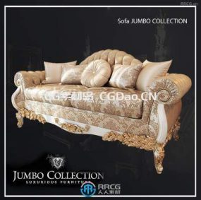 意式轻奢Jumbo Collection品牌欧式古典ARKÈ沙发室内家具3D模型