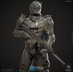 科幻士兵战士游戏角色动作动画虚幻引擎UE游戏素材