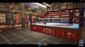 拳击场俱乐部室内环境场景UE游戏素材