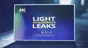 4K视频素材-40个镜头漏光散景炫光动画素材 Leaks And Bokeh Transitions Pack