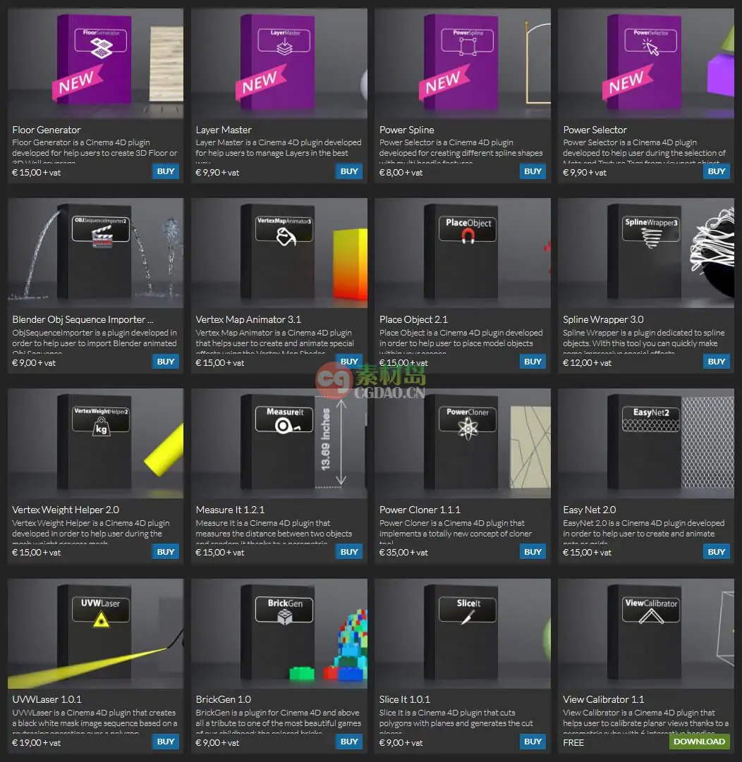 C4D 插件合集打包下载 C4DZone Plugins Complete Collection for C4D