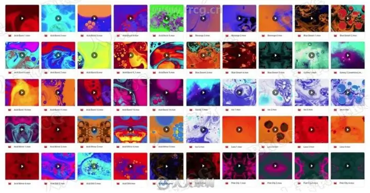 50组高质量彩色液态酸流体4K高清视频素材合集 -2