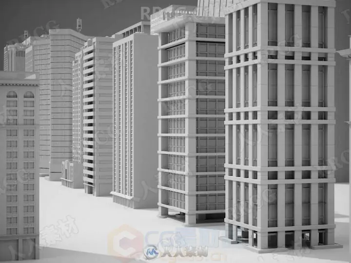 37组高品质城市建筑景观相关3D模型合集 -1