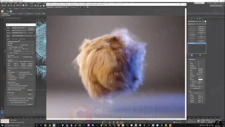 3dsmax毛绒球状模型动画处理视频教程 -1