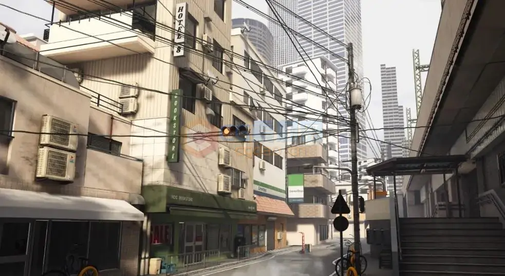 【UE4游戏素材】UE4虚幻4现代城市照片级街头场景 价值700RMB