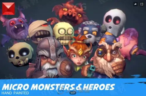 3D卡通微型怪物英雄角色Unity游戏素材资源
