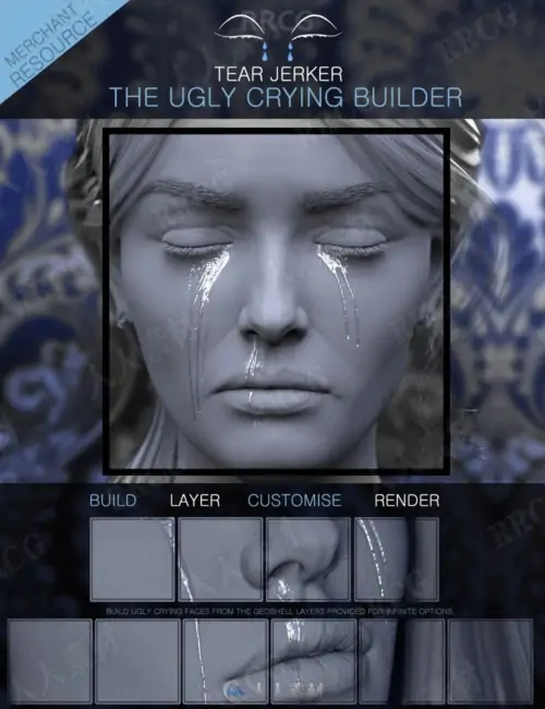 丑陋流血哭泣女性角色生成器3D模型合集