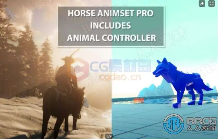 动物虚拟动画框架控制器工具Unity游戏素材资源 -1