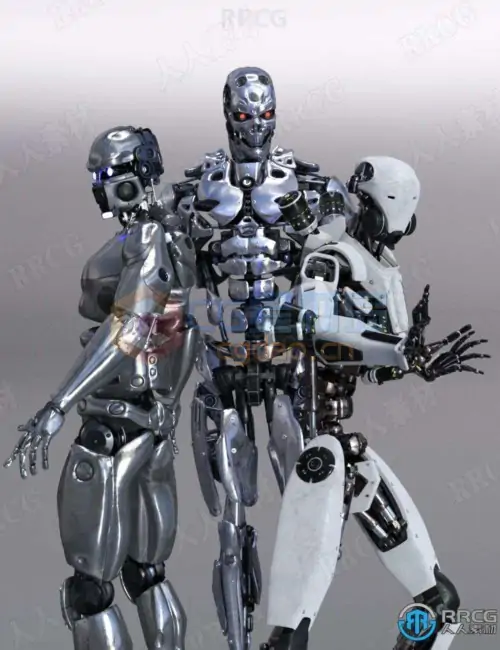 钢铁机器人角色结构材质贴图3D模型合集