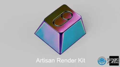 Artisan Render Kit金属键帽渲染套件Blender插件
