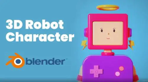 【中文字幕】Blender卡通机器人角色完整制作流程视频教程