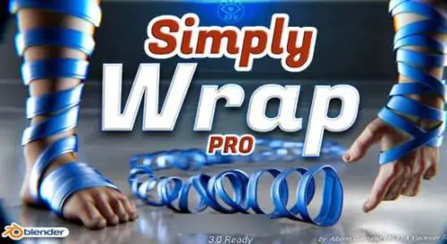 Wrap Pro绳子绸带样条线缠绕Blender插件v3.0版 含教程和预设库