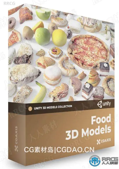 56组各种食物食品3D模型Unity游戏素材资源