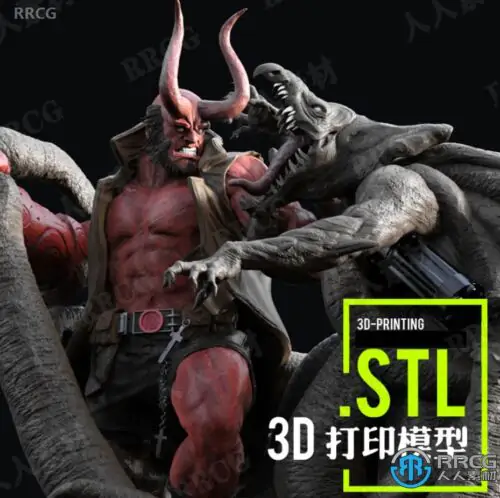 地狱男爵影视动漫角色3D打印模型
