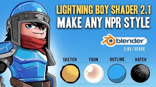 Lightning Boy Shader卡通风格高效着色器Blender插件V2.1.3