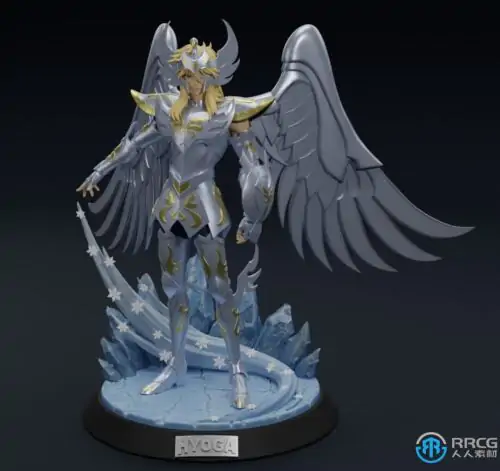 冰河神圣衣圣斗士星矢动漫角色雕塑3D打印模型