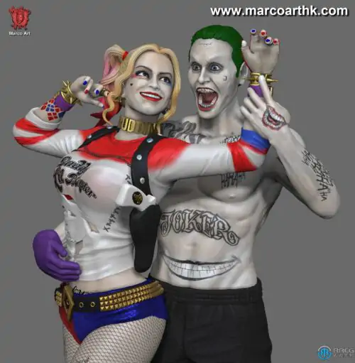 小丑与小丑女哈莉DC影视动漫角色雕塑3D打印模型