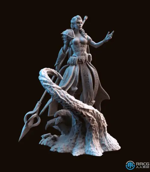 吉安娜魔兽争霸世界游戏角色雕塑3D模型