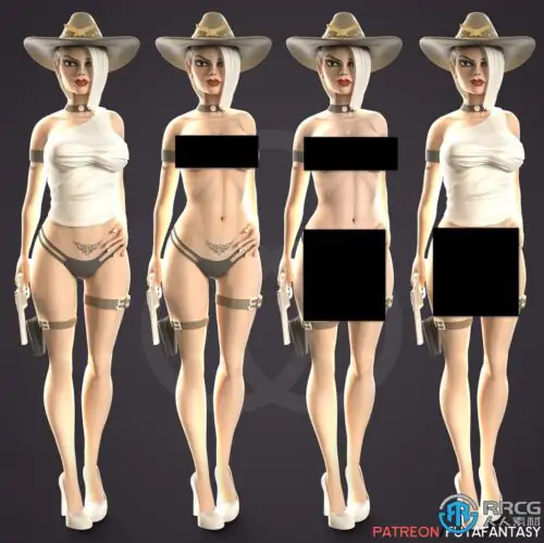 艾什站立姿势《守望先锋》游戏角色雕塑3D打印模型
