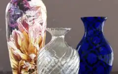 美丽优雅的玻璃陶瓷和金属花瓶3D模型合辑