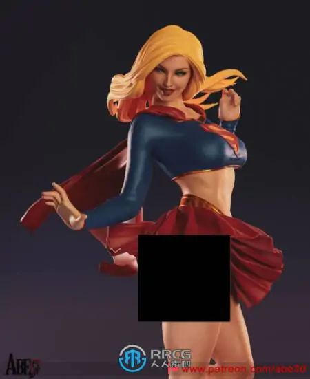 女超人DC动漫角色雕塑雕刻3D模型