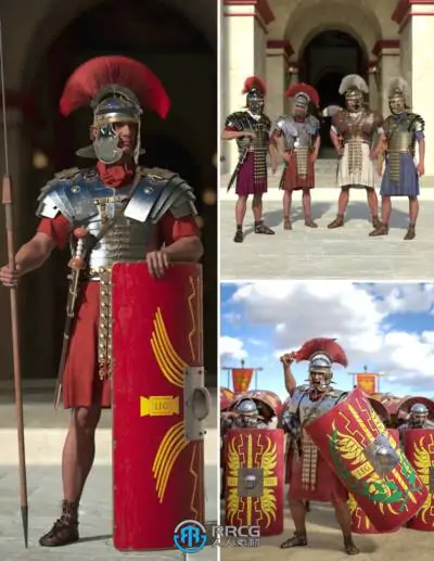 Daz罗马战士军团3D模型合集
