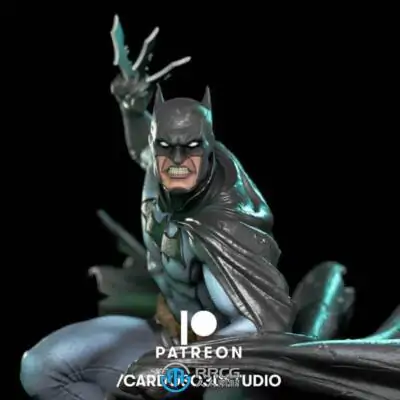 蝙蝠侠战斗姿势DC动漫角色雕塑雕刻3D模型