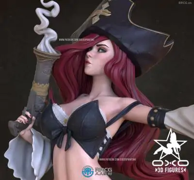 厄运小姐赏金猎人《英雄联盟》游戏角色雕刻手办3D打印模型