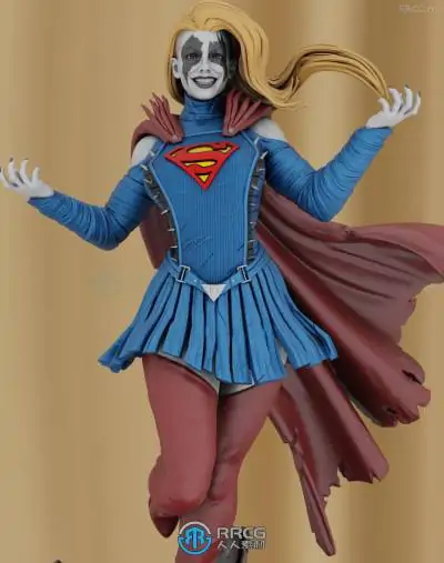 女超人黑化形象DC动漫角色雕刻手办3D打印模型