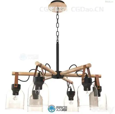 吊式枝形吊灯灯具室内家具3D模型