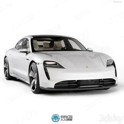 保时捷塔伊詹Porsche Taycan电动汽车3D模型