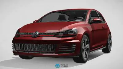 大众高尔夫7 Volkswagen golf gti 2016款汽车3D模型